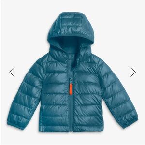 Baby Lightweight Puffer Jacket, slate blue, size 3-6m
